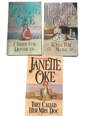 Janette Oke Lot of 3 Books "Women of the West" Paperback Roses Mrs. Doc Bride